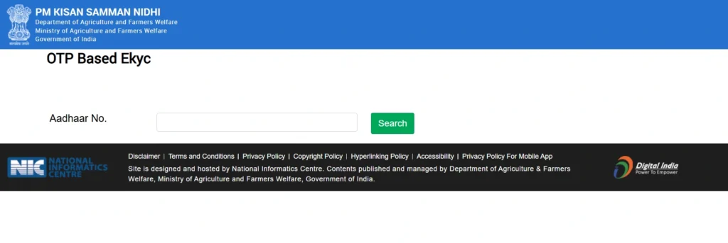 PM Kisan Samman Nidhi Yojana EKYC