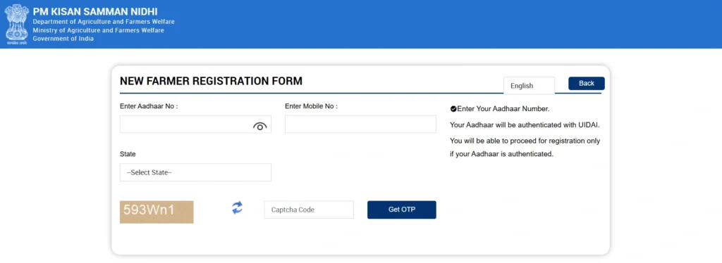 PM Kisan Samman Nidhi Yojana Registration